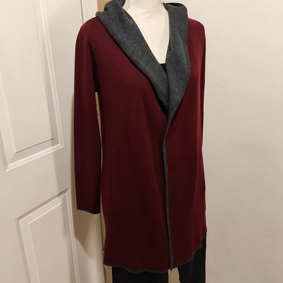 🌺 Like New BNCI Blanc Noir Open Front Sweater Jacket - Picture 4 of 13